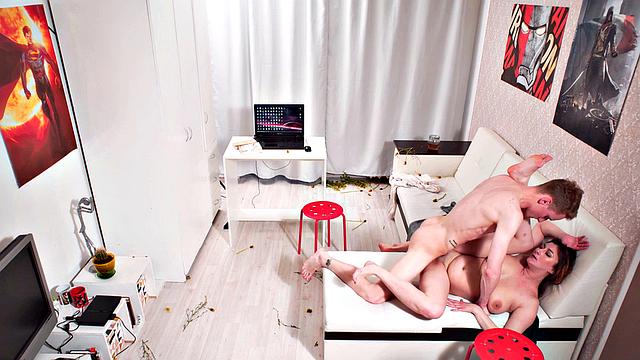 TUTOR4K. Stepdad hires busty tutor and student manages to fuck her