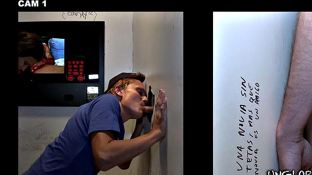 Real straight dude has no idea he gets BJ in gloryhole