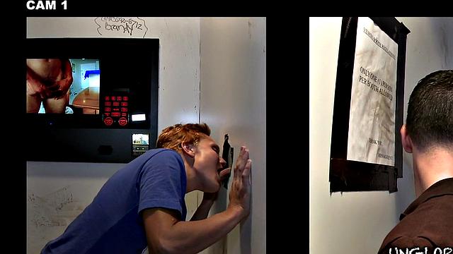 Real straight dude has no idea he gets BJ in gloryhole