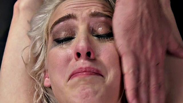 Tied up receives electro therapy before intense orgasm