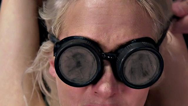 Tied up receives electro therapy before intense orgasm