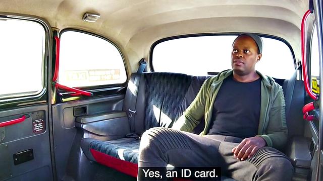 Taxi eurobabe rides black cock in both ways