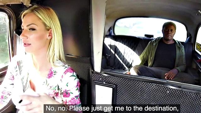 Taxi eurobabe rides black cock in both ways