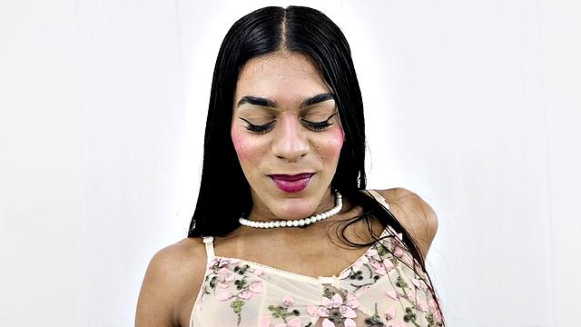 Big Dicked TS Ananda Masturbates