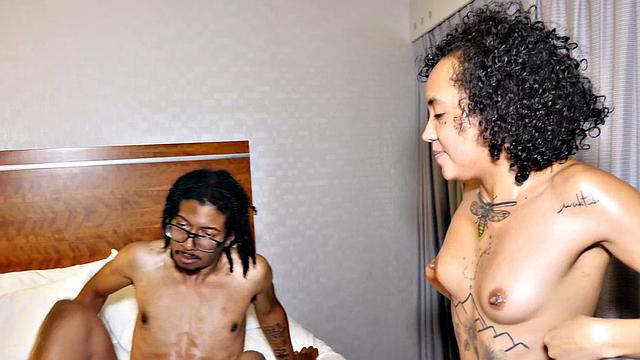 Happy Couple Dorky Darian and Peach Fuzz fuck Olive Onyx mixed Black n Mexican