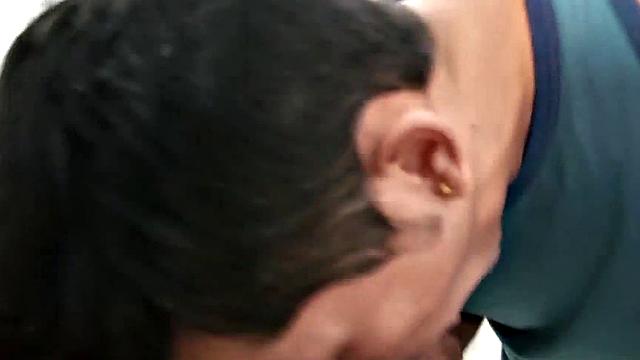 Skinny amateur Latin twink fucked by DILF with a masked face