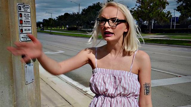 Adriana invites you over to fuck in the woods and cowgirl in tight shorts