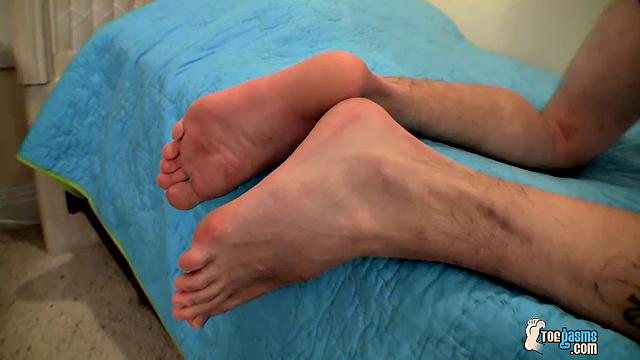 A Cum-covered Straight Guy's Foot - Nolan