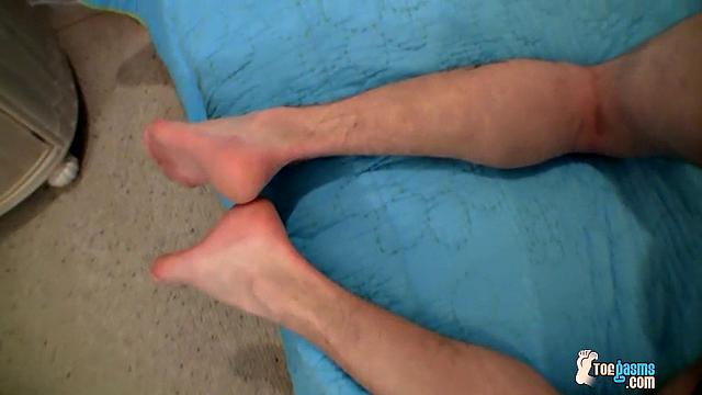 A Cum-covered Straight Guy's Foot - Nolan