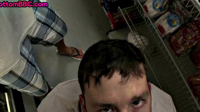 Nubian stud gets fucked in public store till cum