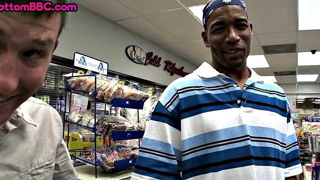 Nubian stud gets fucked in public store till cum
