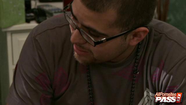 Ashli sucking off a guy in front of her partner