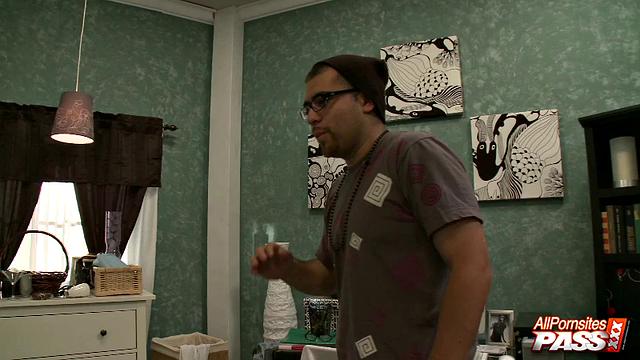 Ashli sucking off a guy in front of her partner