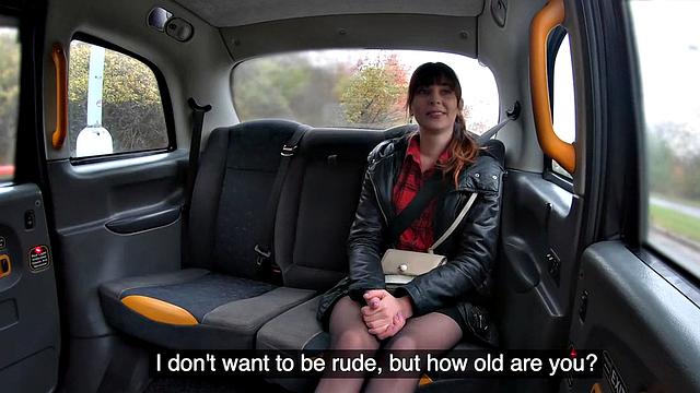 Sexy car slut fucked by big white dick