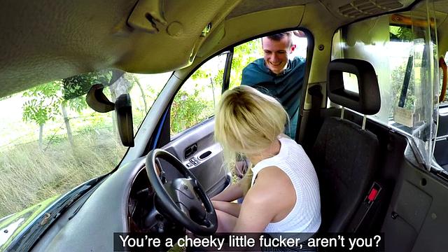 Euro cabby with round booty pounded hard in doggystyle after giving a hot handjob