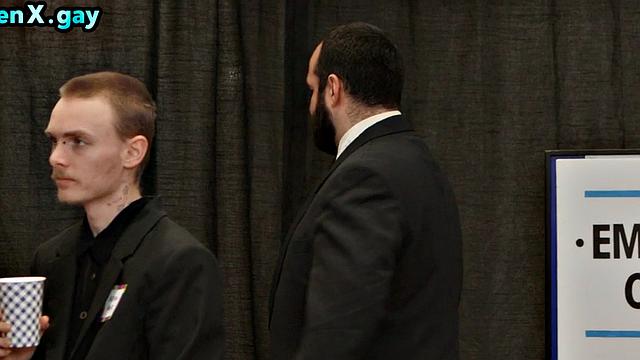 Fat man with hairy body bareback banged by twink