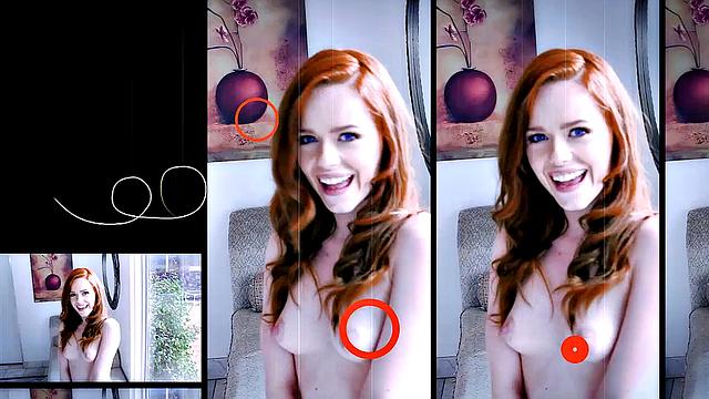 рыжая балерина садится на член и ловит густой заряд на подбородок