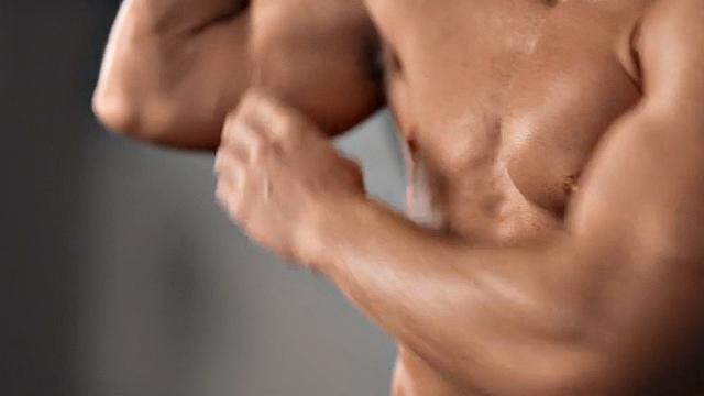 Solo eager jock jerks till cumshot after workout