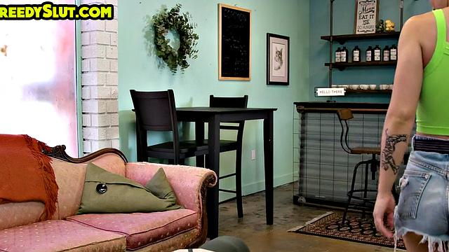 Stuck petite dyke fingering and pussyeating busty