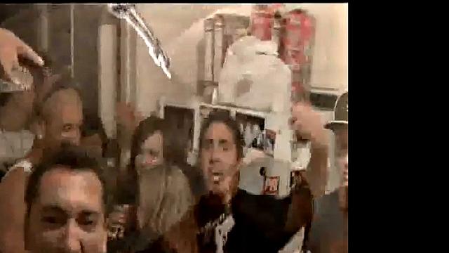 Naughty party girl with blonde hair fucked doggystyle by lucky dude