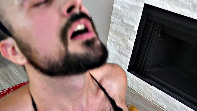 Thick GF Cockriding Bisexual BF in Interracial Threesome