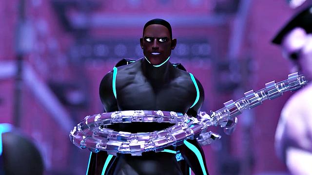 мускулистый черный герой жестко трахает сам себя своим членом