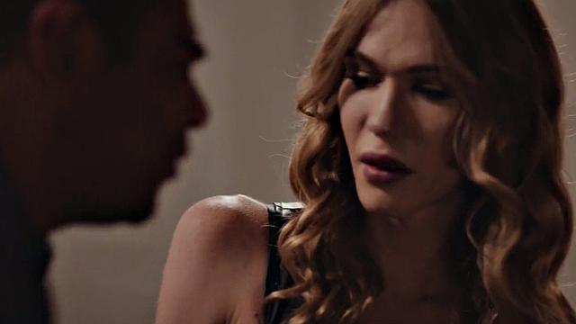 Trans drilled after sucking in erotic couple