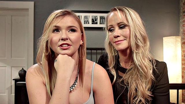 Face strapon lez serves lezdom MILF for pussyride