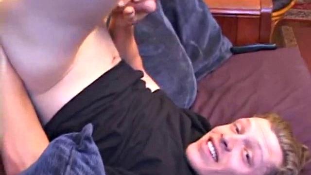 Shane can't hold back while a hard cock strokes him off