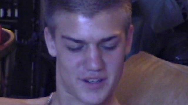 Lance starts out this solo scene sitting on the sofa with his sweats pushed down just below his balls. Lance talks to the camera a little, asking if we like his cock.