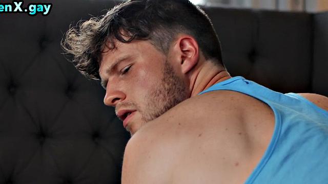 Gay man rimmed and bareback fucked by boyfriend in asshole