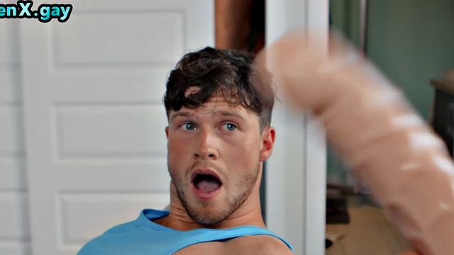 Gay man rimmed and bareback fucked by boyfriend in asshole