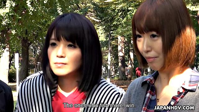 Before a fishing competition, Nonoka Kaede sucks a cock