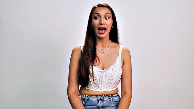 Tall babe in solo masturbation