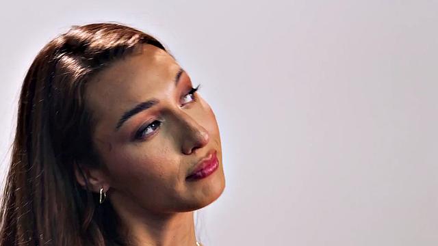 Tall babe in solo masturbation