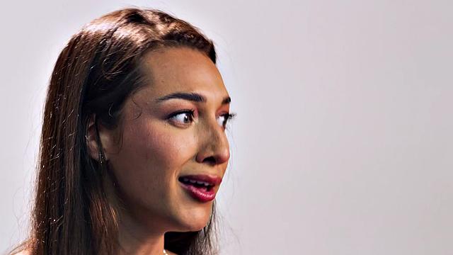 Tall babe in solo masturbation