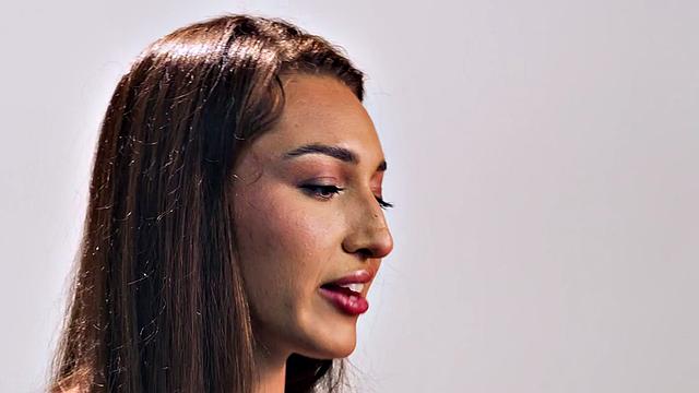 Tall babe in solo masturbation