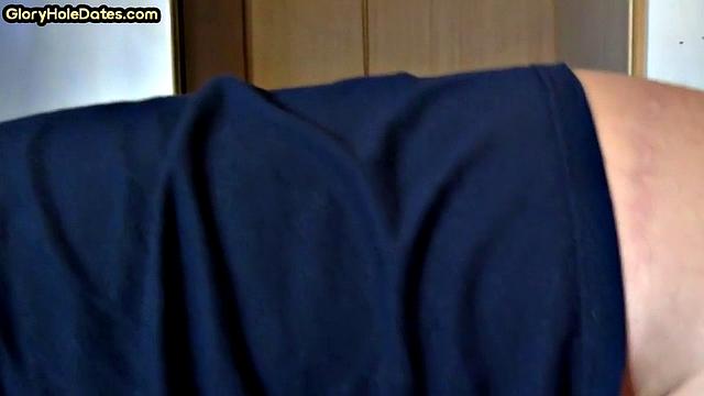 Mature gloryhole lover gives deepthroat treat