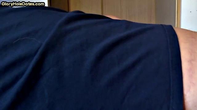 Mature gloryhole lover gives deepthroat treat