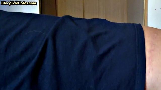 Mature gloryhole lover gives deepthroat treat