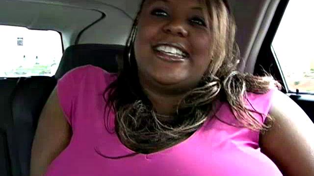 Cute BBW in a Parking Lot