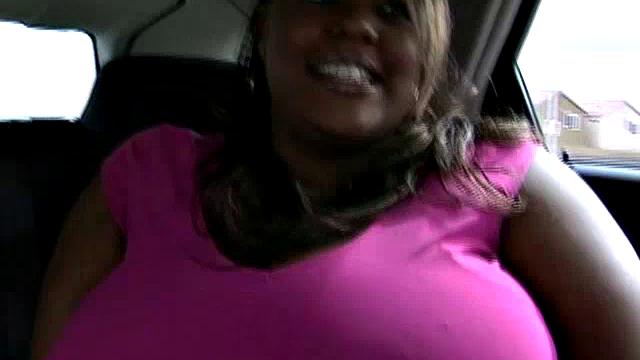 Cute BBW in a Parking Lot