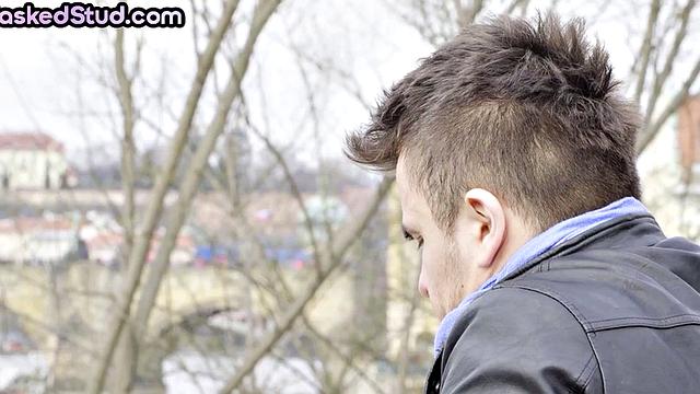 Straight hung model solo masturbation