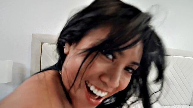 Squirting Asian bae bounces on BF's cock after playing