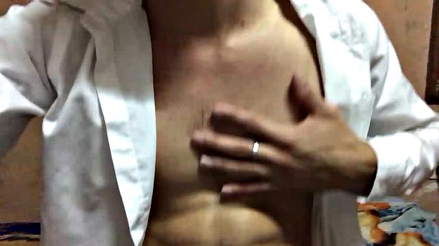 Our featured solo boy of the week is Latino Dantty Calderon. On his bed, he works up a stiff one and then lets his cock pop out of the waist band of his boxers.