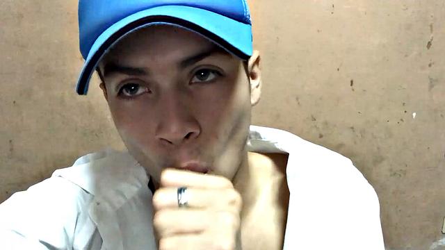 Our featured solo boy of the week is Latino Dantty Calderon. On his bed, he works up a stiff one and then lets his cock pop out of the waist band of his boxers.