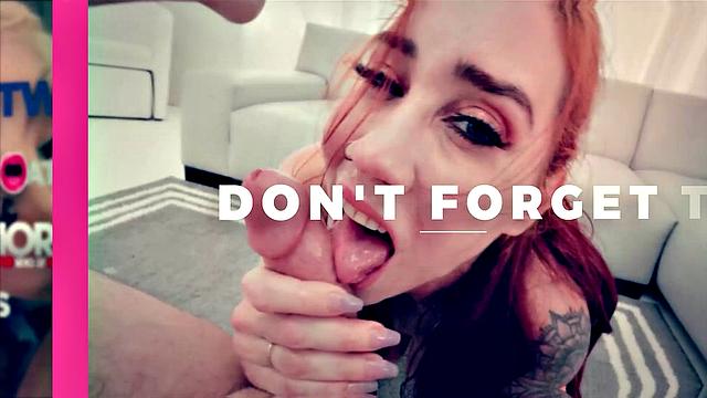 MommyBlowsBest - Horny Blonde Milf Slobbers On Handyman's Cock