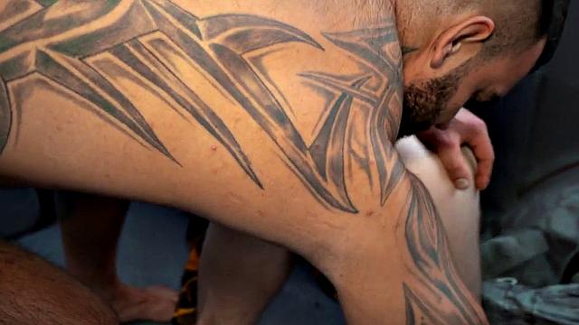 Dominant jocks fuck 21yo twink in public van outdoor