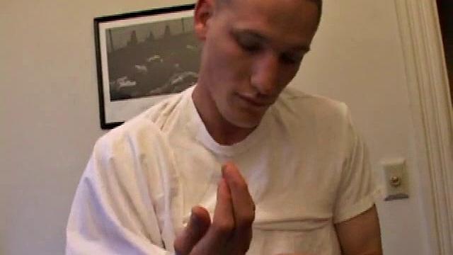 Jay strokes his cock on camera