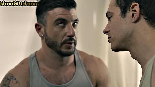 Taboo inked stud barebacks stepbrother in passionate affair